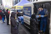 NYC Covid-19 Surge Brings Back Long Lines Outside Testing Centers