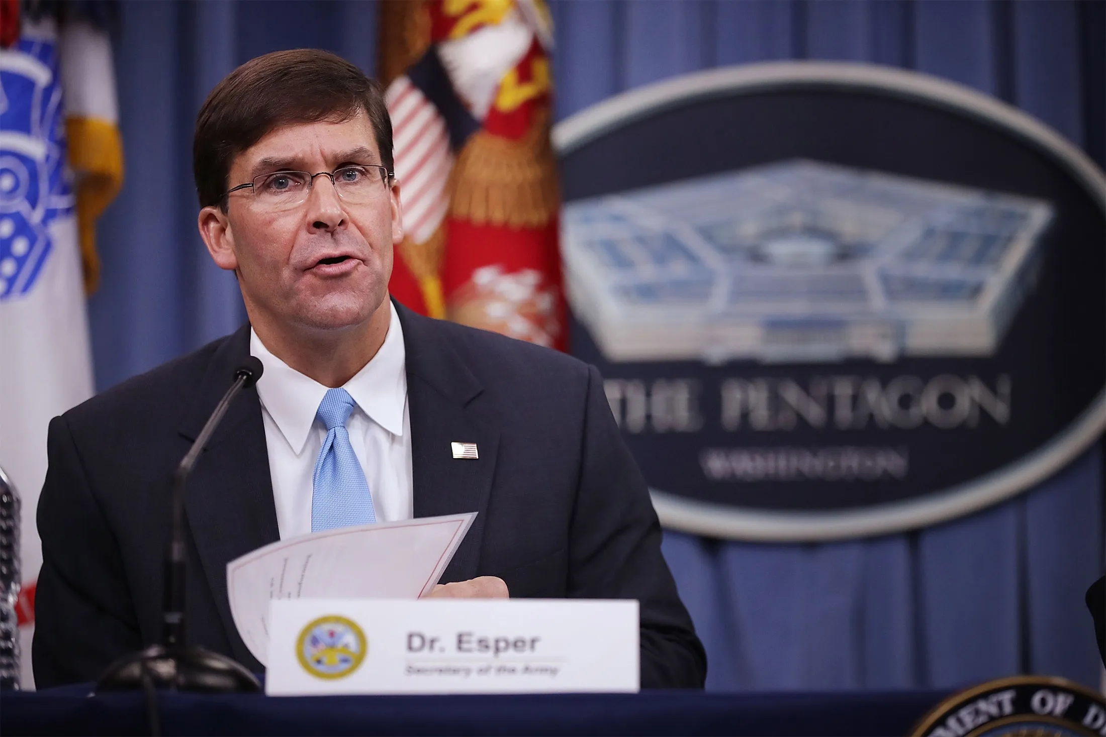 &nbsp;U.S. Army Secretary Mark Esper&nbsp;