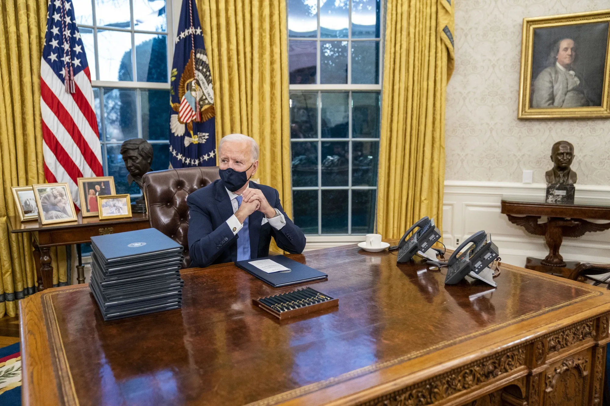 Joe Biden Takes Oath Of Office In Capital Under Lockdown 