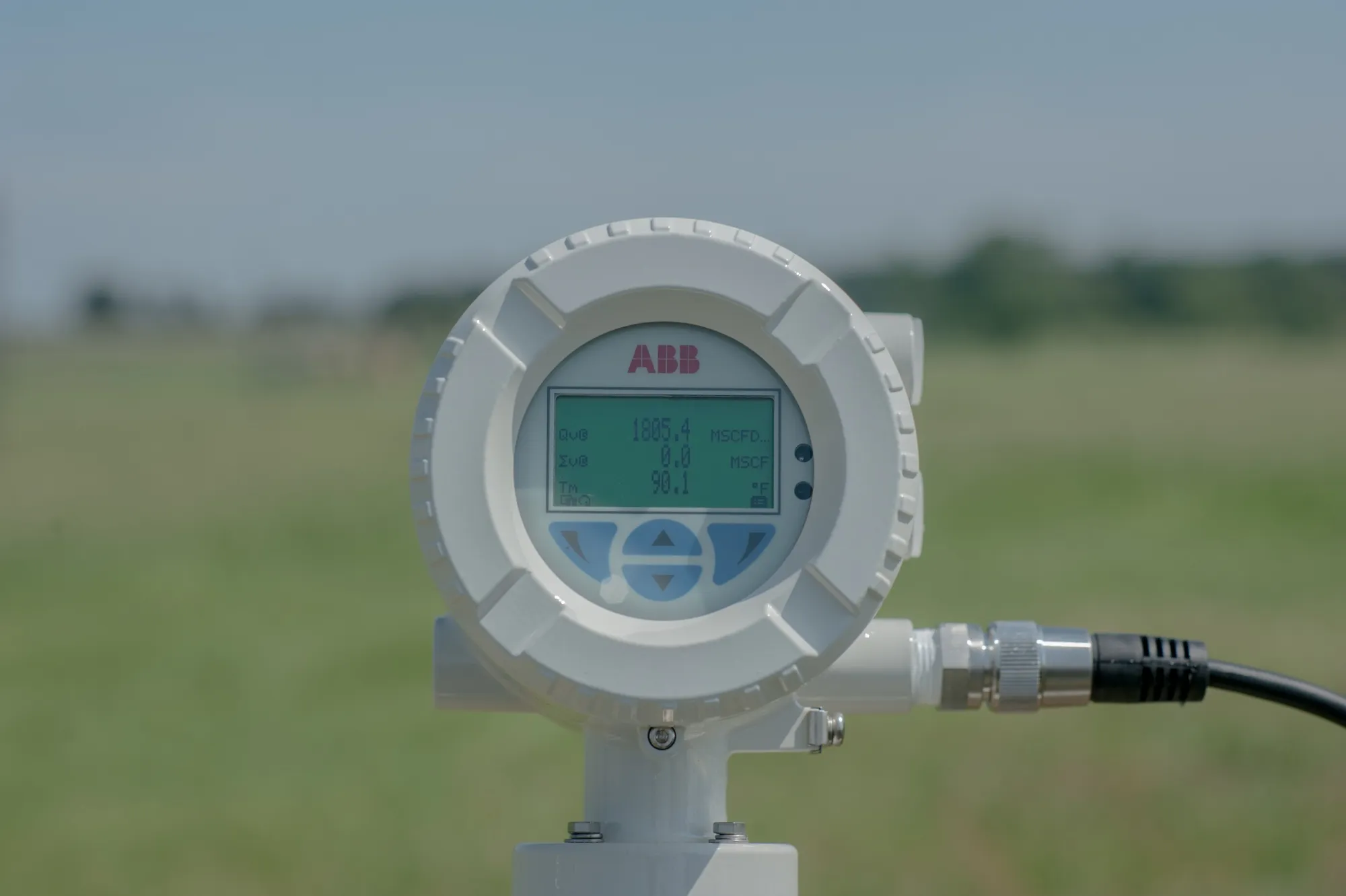 A sensor used to measure methane leaks from orphaned wells near Tulsa, Oklahoma, US, on Tuesday, May 30, 2023.&nbsp;