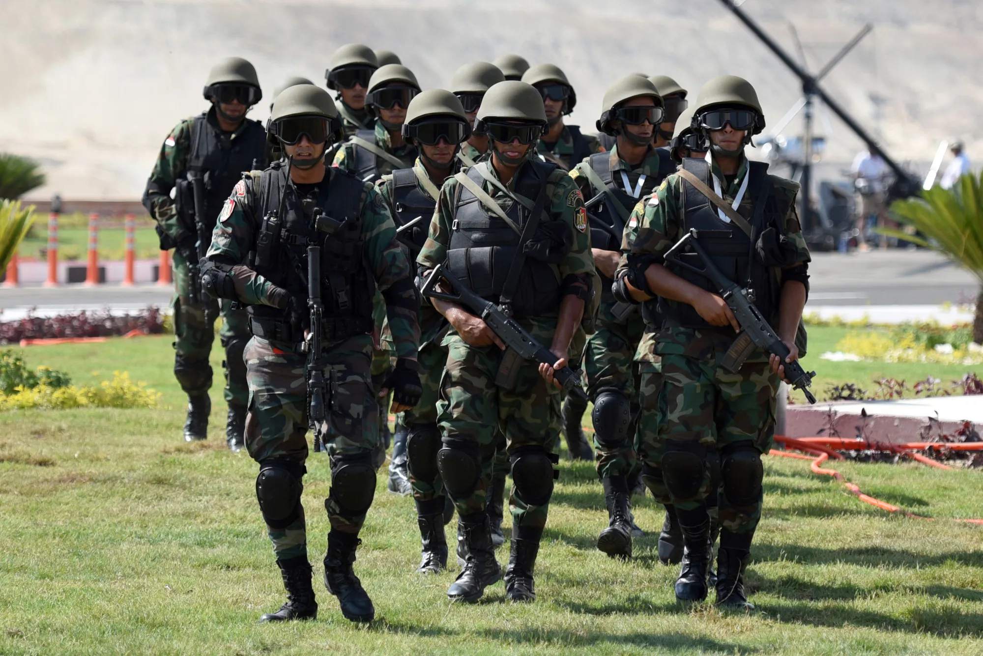 Egyptian soldiers.
