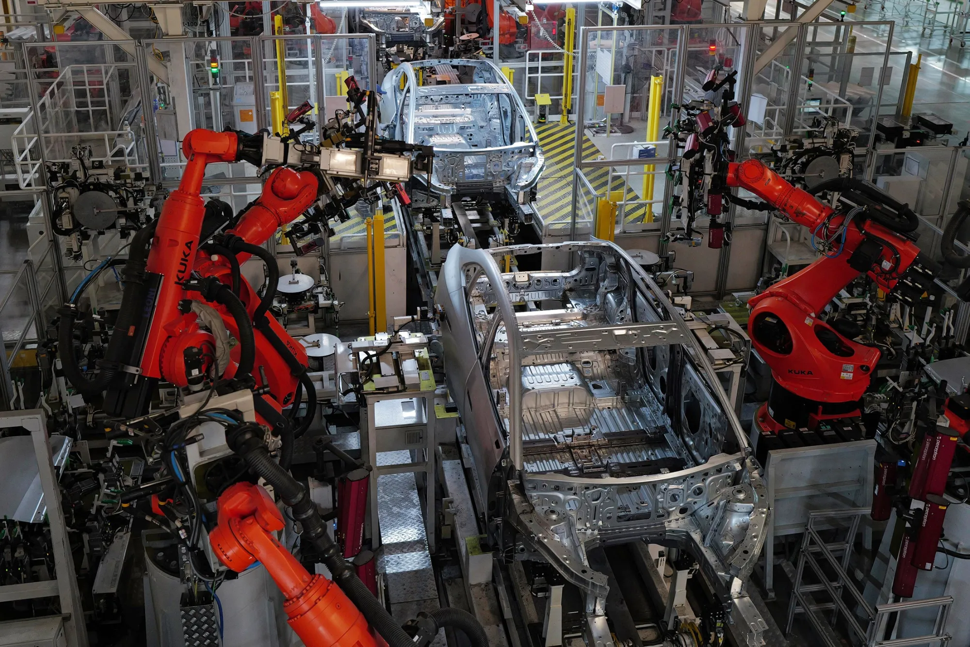 An automobile production line at the Nio Inc. factory in China’s Anhui Province.