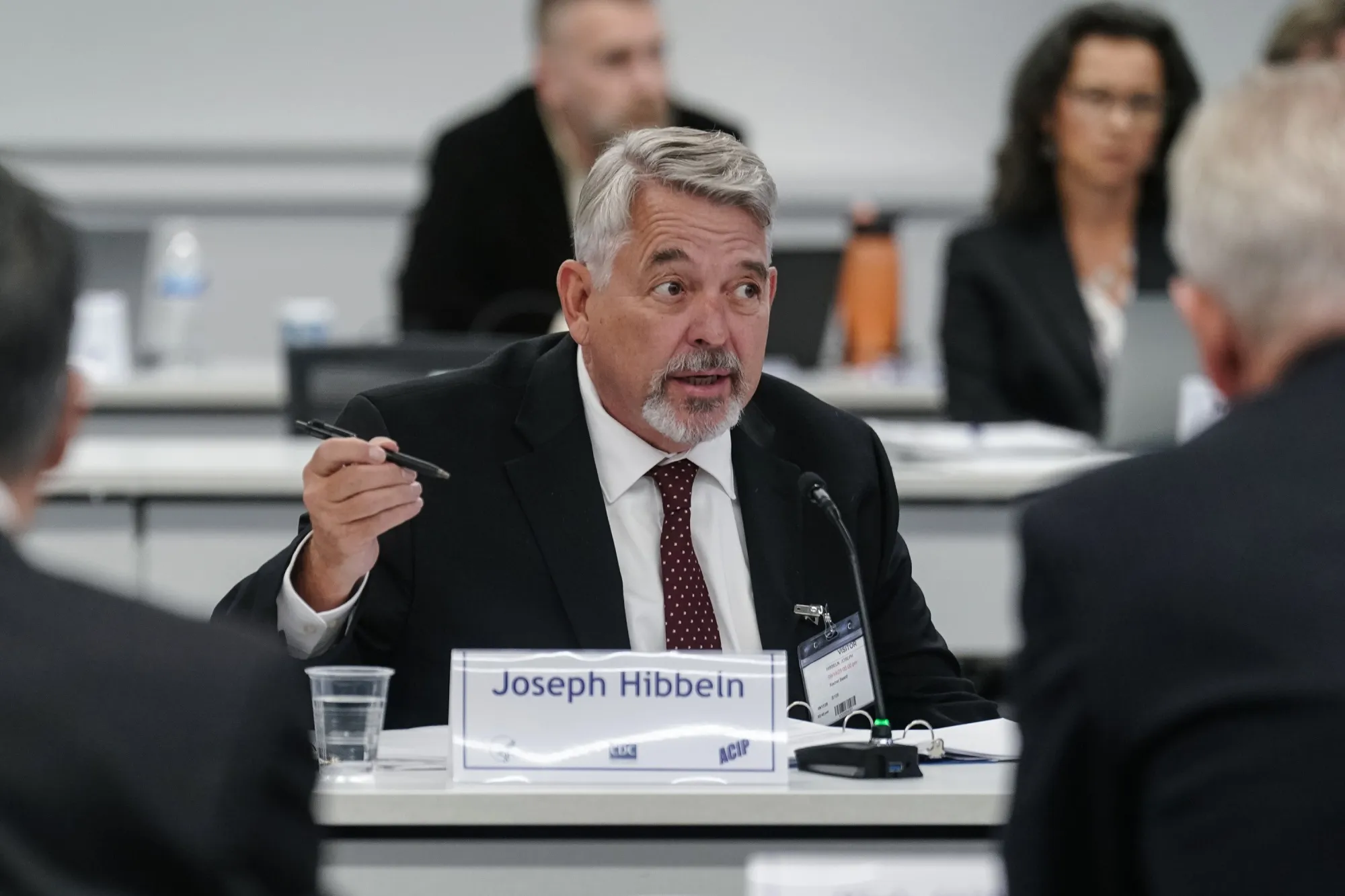 Joseph Hibbeln during a meeting of&nbsp;the Advisory Committee on Immunization Practices&nbsp;in Chamblee, Georgia, on&nbsp; Sept. 18.