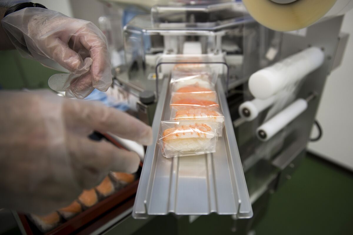 Tokyo, Japan. 15th June, 2018. Sushi-making machines produced by