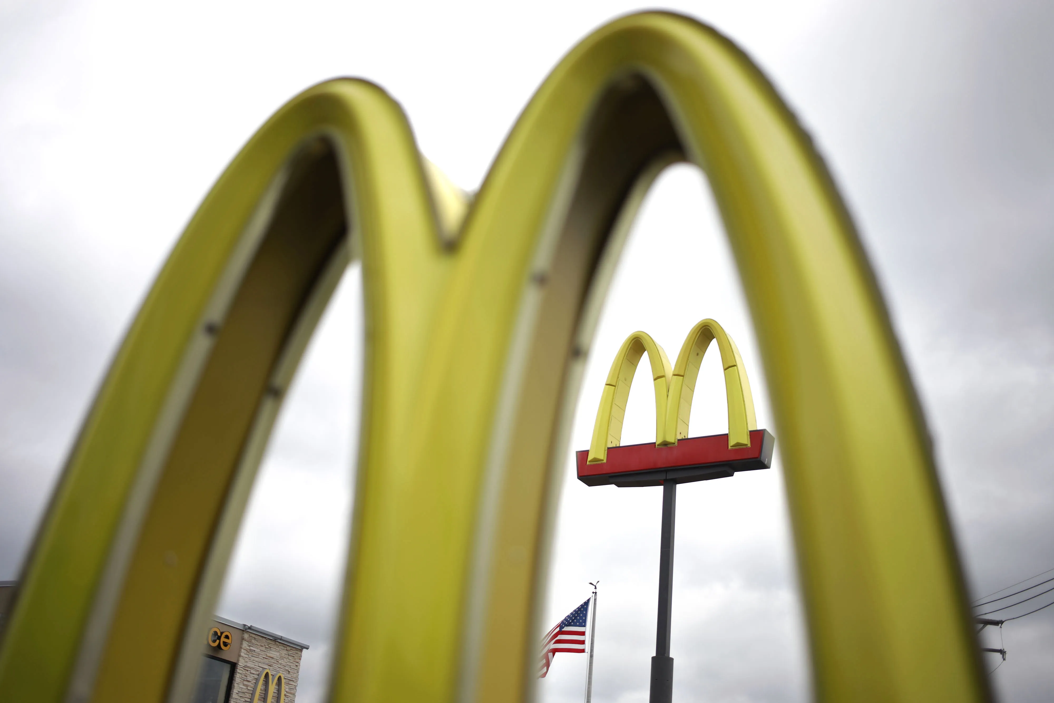 A McDonald's fast food restaurant.