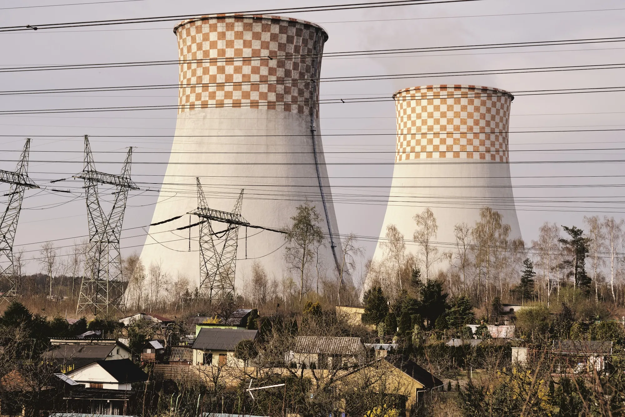 Cooling towers&nbsp;at a coal-fired power plant in Rybnik, Poland.