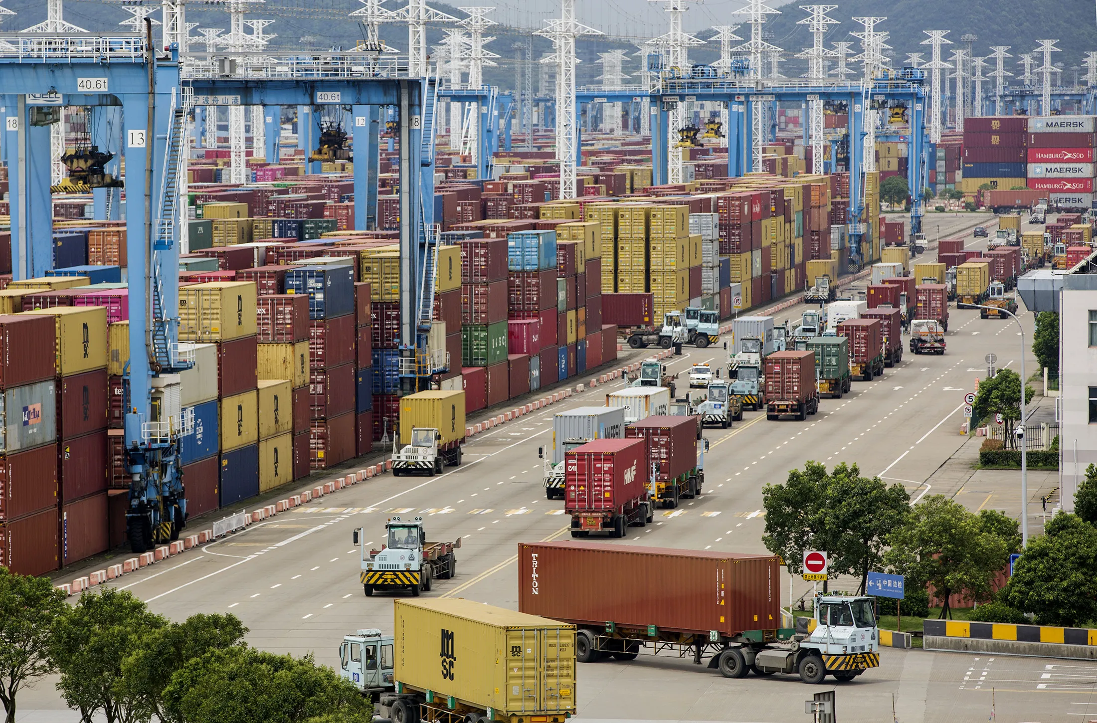 The Ningbo-Zhoushan port in Ningbo, on Aug. 15.
