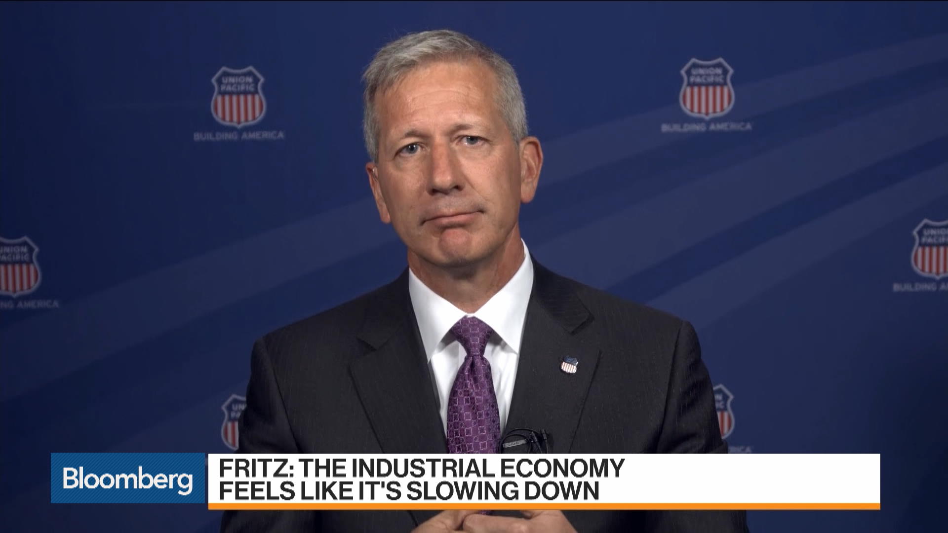 Watch Union Pacific CEO Lance Fritz U.S. Industrial Economy Is Slowing