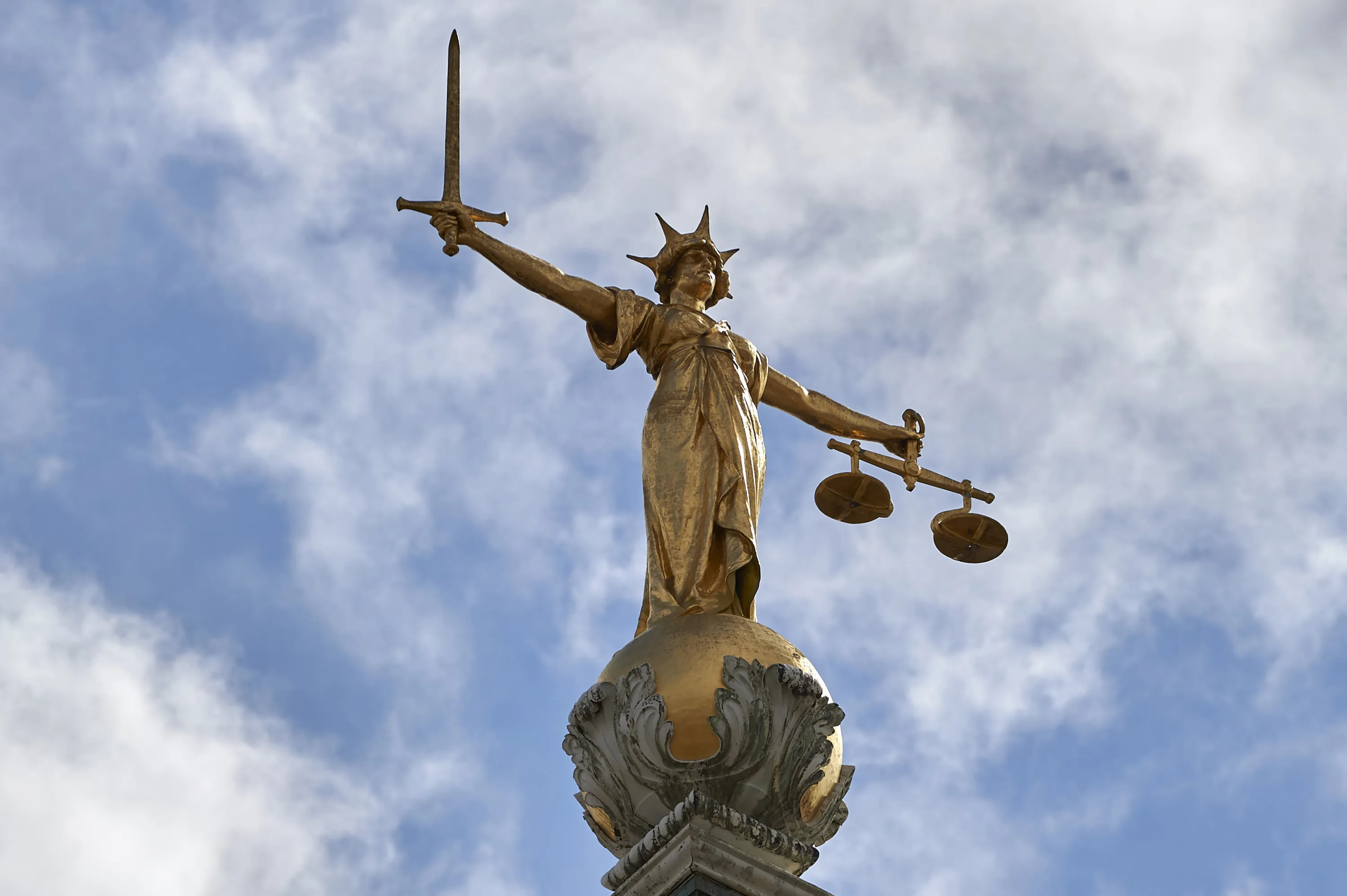 The ‘Lady of Justice’&nbsp;on top of The Old Bailey in&nbsp;London.&nbsp;Britain’s legal services industry accounts for 552,000 full-time employees and was worth almost 60 billion pounds in 2018.