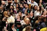 A crowded job fair in New York