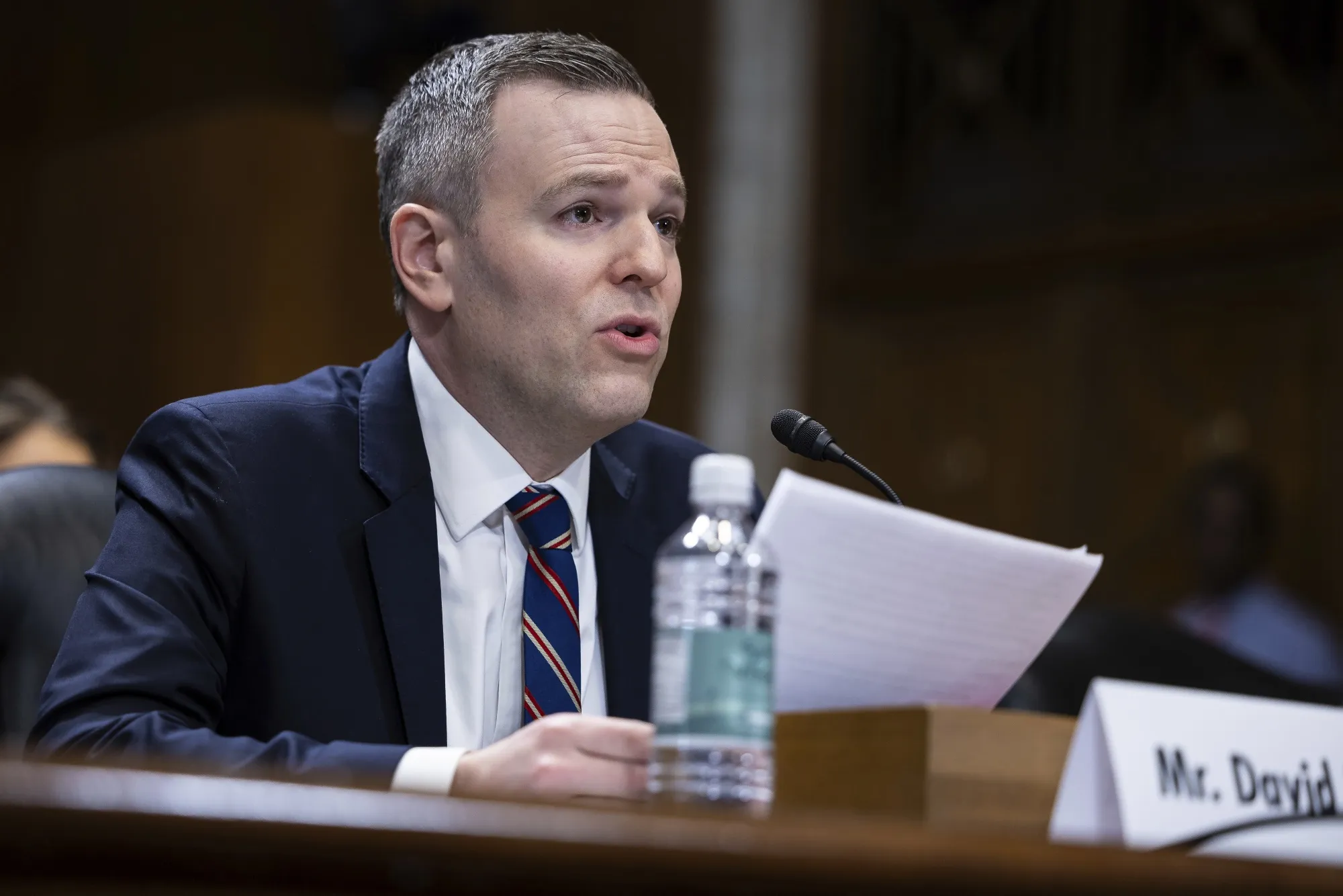 David Rosner testifies before the Senate Energy and Natural Resources Committee in 2024.&nbsp;
