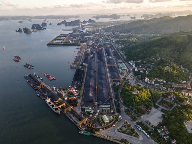 Coal loading terminal at Cam Pha Port, Cam Pha, Quang Ninh Province, Vietnam, on Wednesday, July 12, 2023. Photographer: Linh Pham/Bloomberg