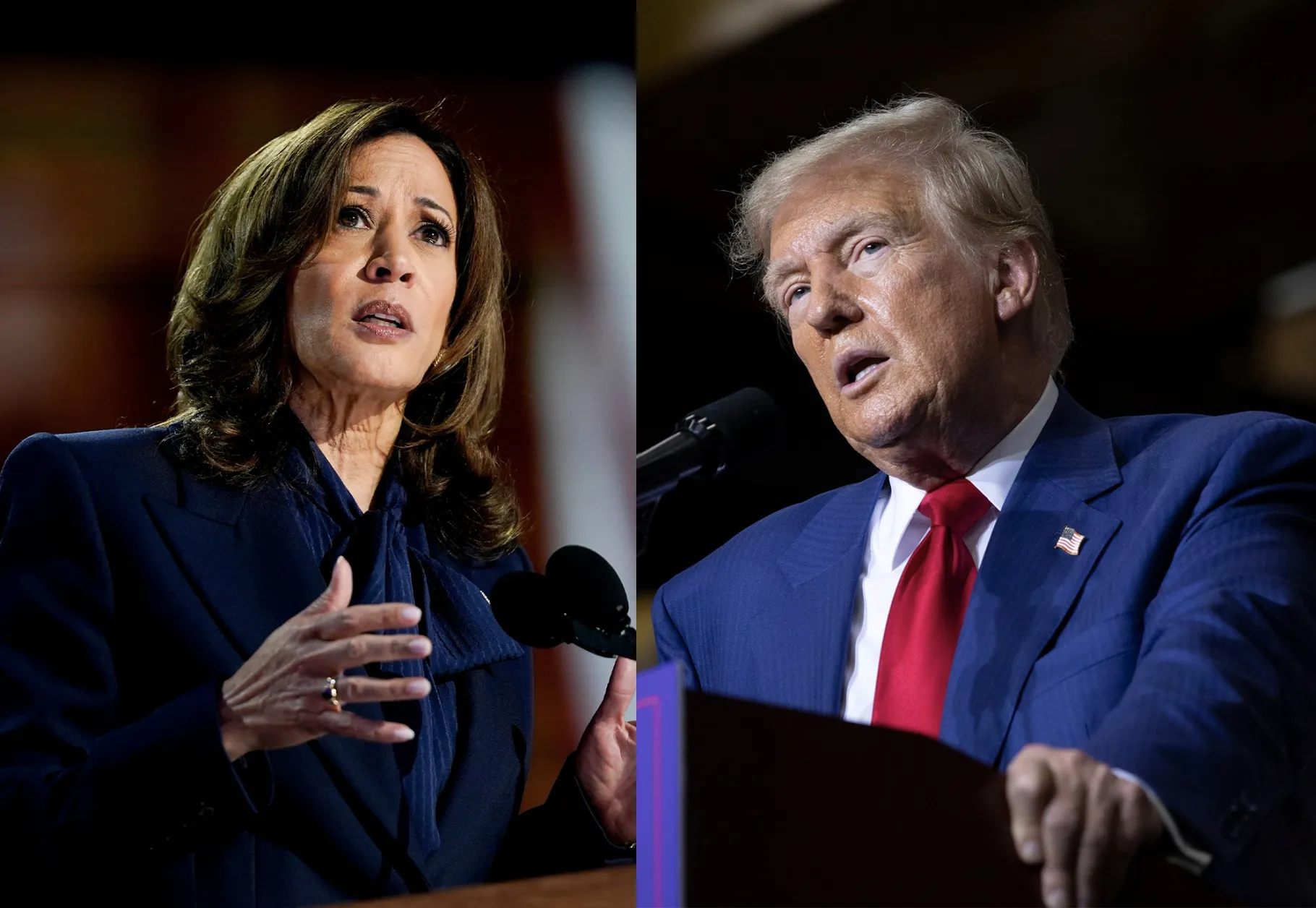 Kamala Harris and Donald Trump