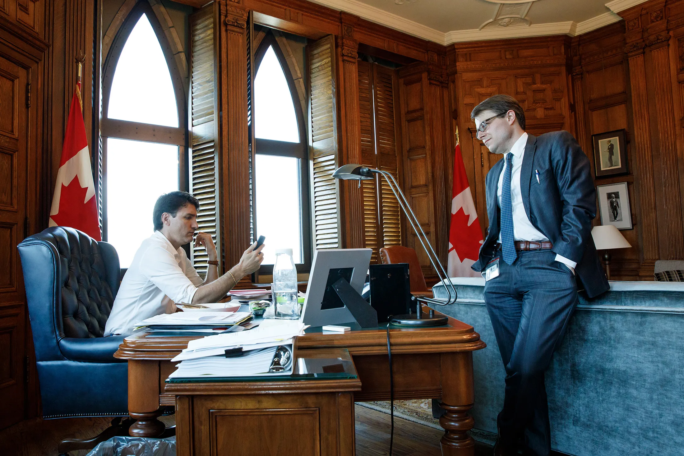 Justin Trudeau and Tyler Meredith in 2018.