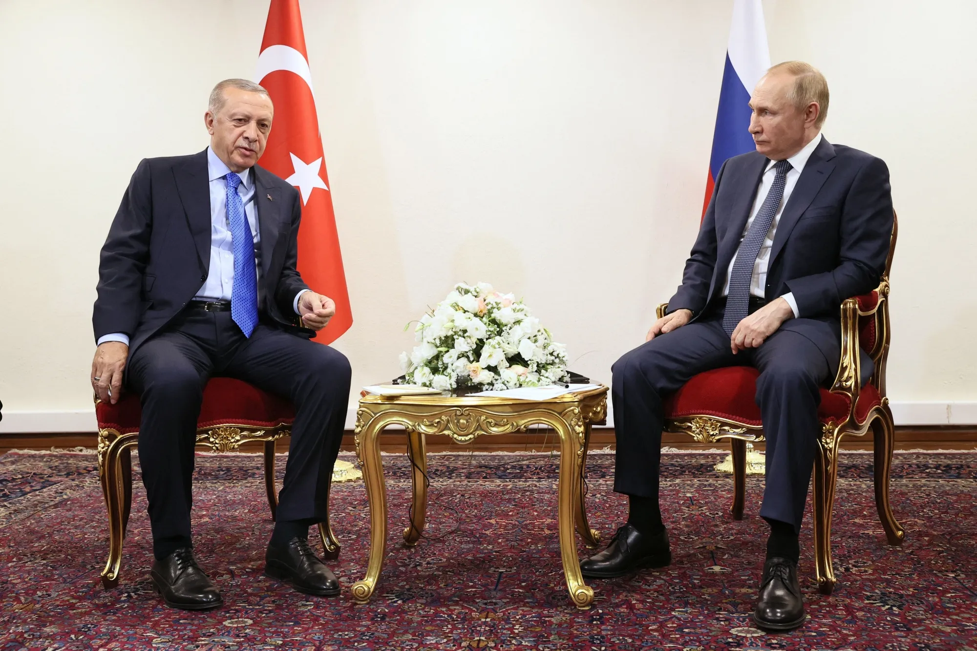 Recep Tayyip Erdogan and&nbsp;Vladimir Putin in July 2022.&nbsp;