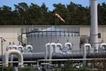 A storage tank at the gas receiving compressor station of the Nord Stream 1 natural gas pipeline in Lubmin, Germany.