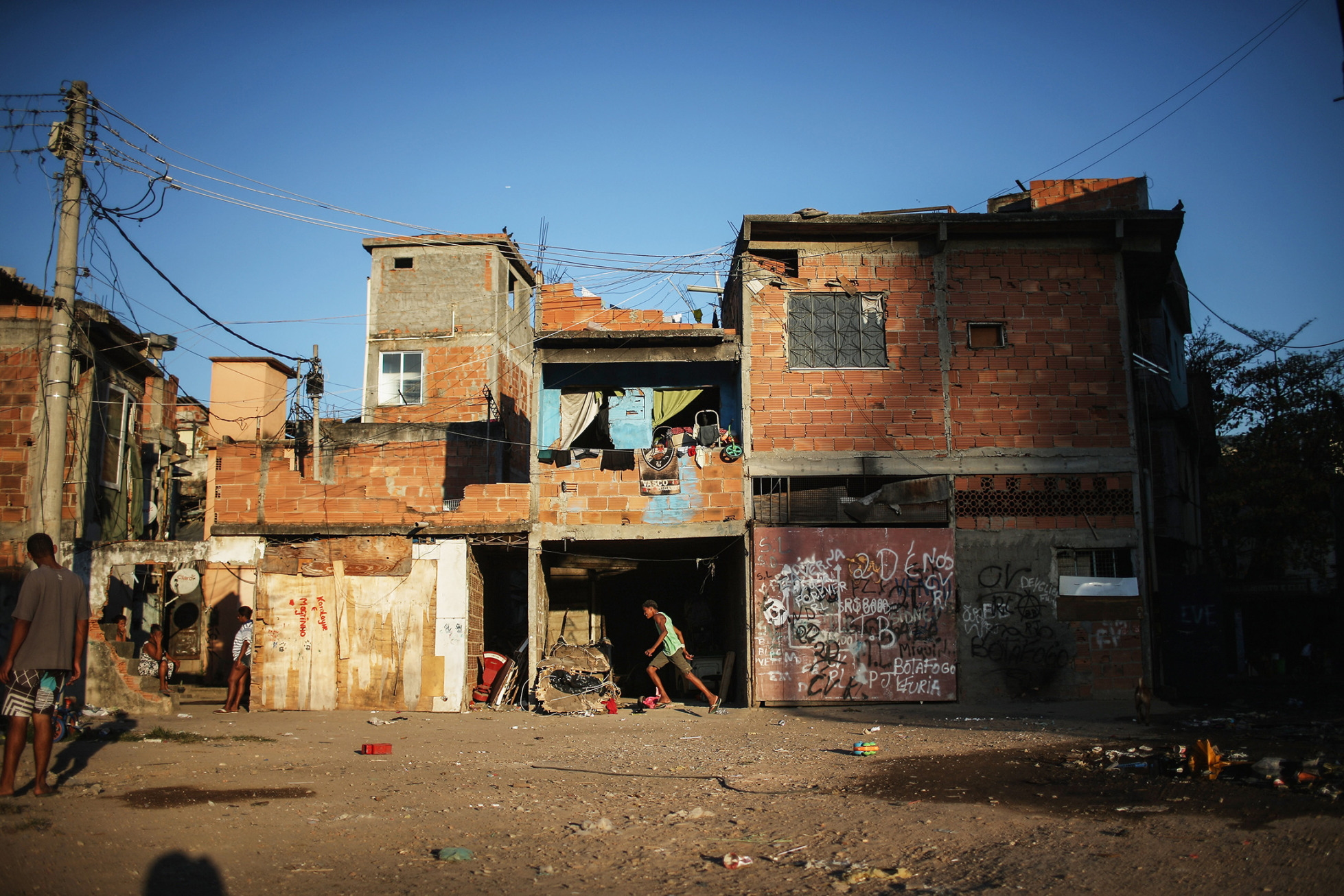 Homes in the Metro-Mangueira community, or 'favela', in Rio de Janeiro, Brazil, on July 24.
