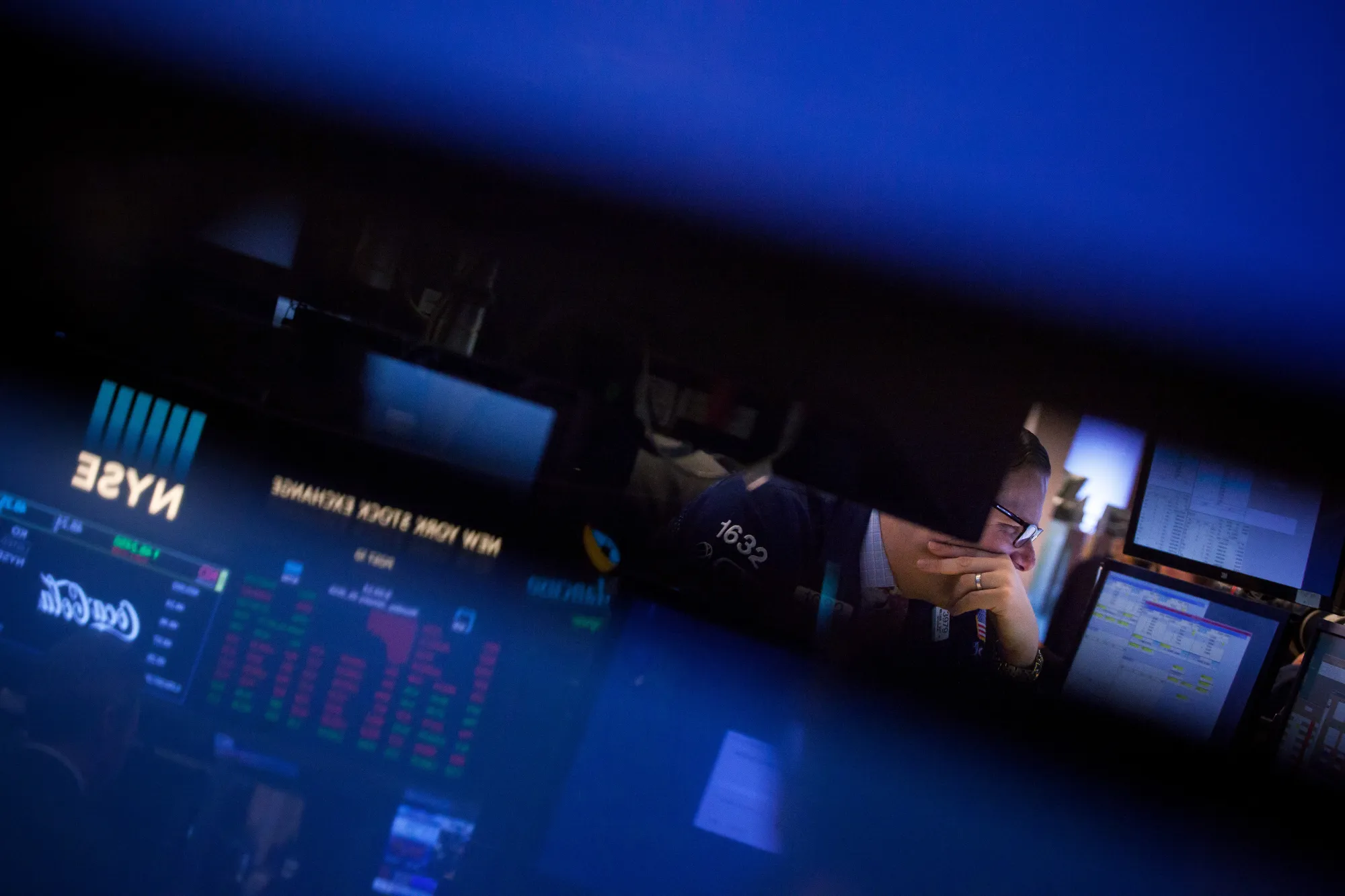 Trading On The Floor Of The NYSE As Stocks Fall While Treasury Yields Climb to 2014 Highs