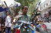 A street-seller displays the toy guns on sale during Eid al-Fitr in Mogadishu, Somalia, on May 19.