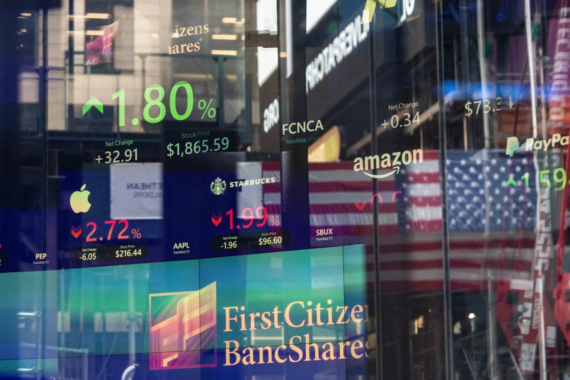 The Nasdaq MarketSite in New York.