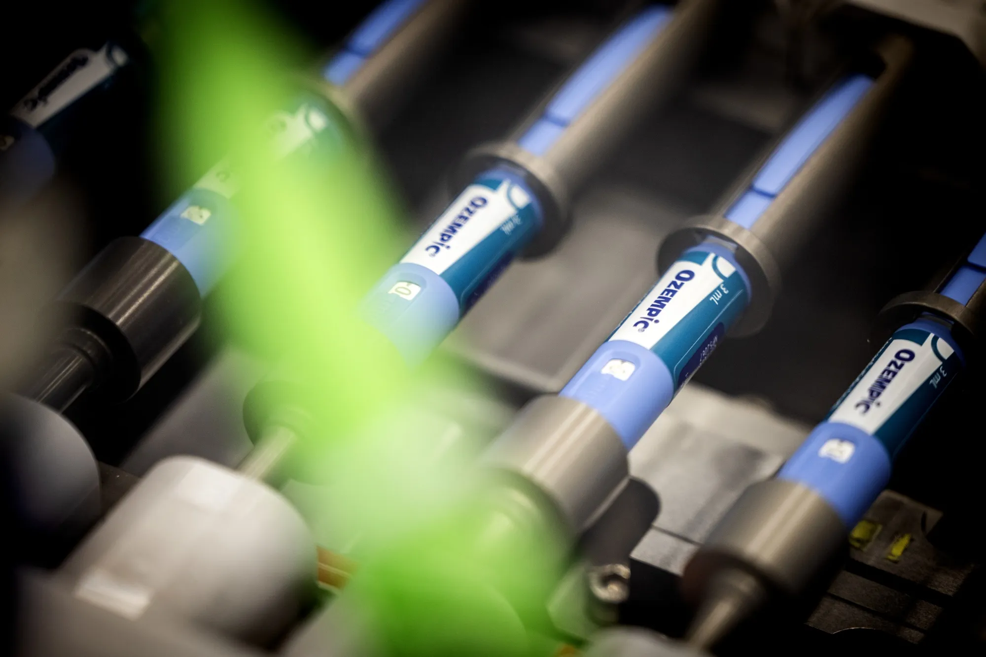 Ozempic injection pens at the Novo Nordisk production facility in Denmark.