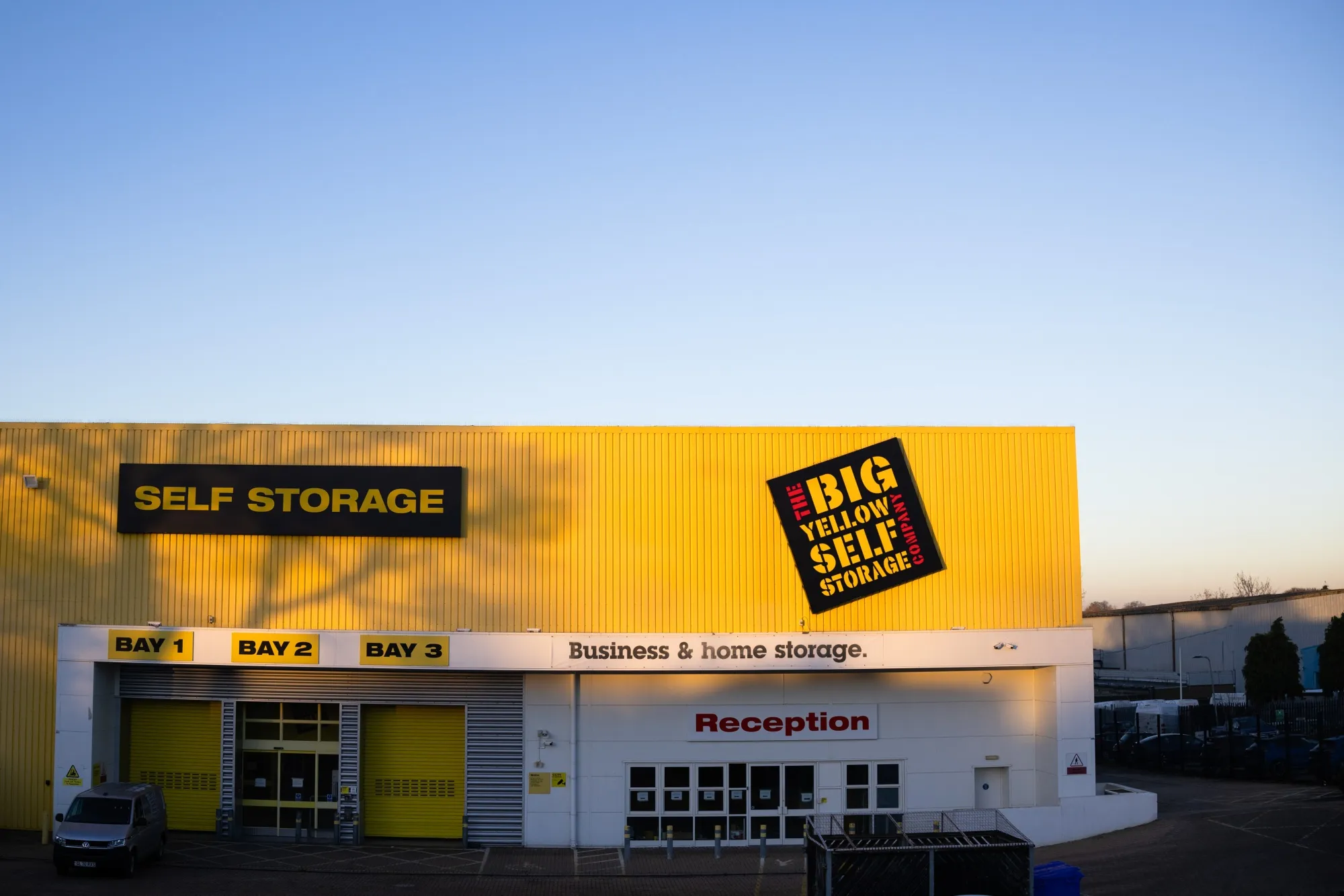 A Big Yellow Self Storage warehouse in Southend-on-Sea, UK.