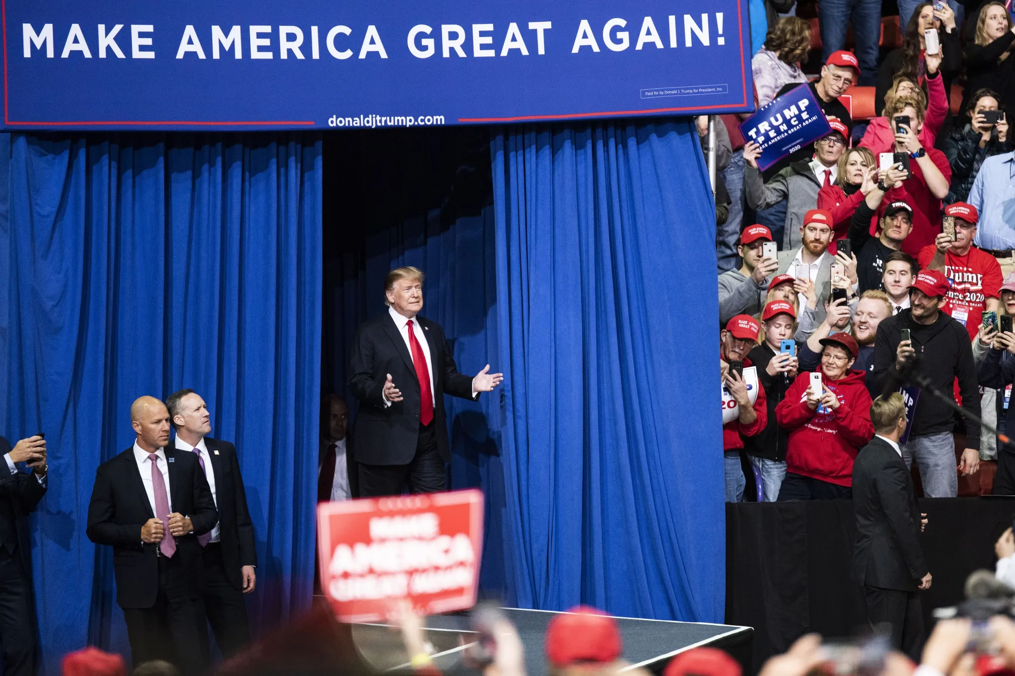 Donald Trump&nbsp;at a rally in Green Bay, Wisconsin.