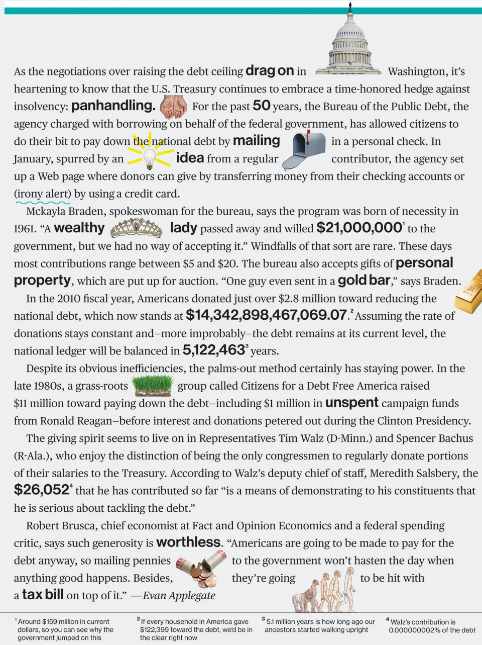Sparing a Dime for the National Debt