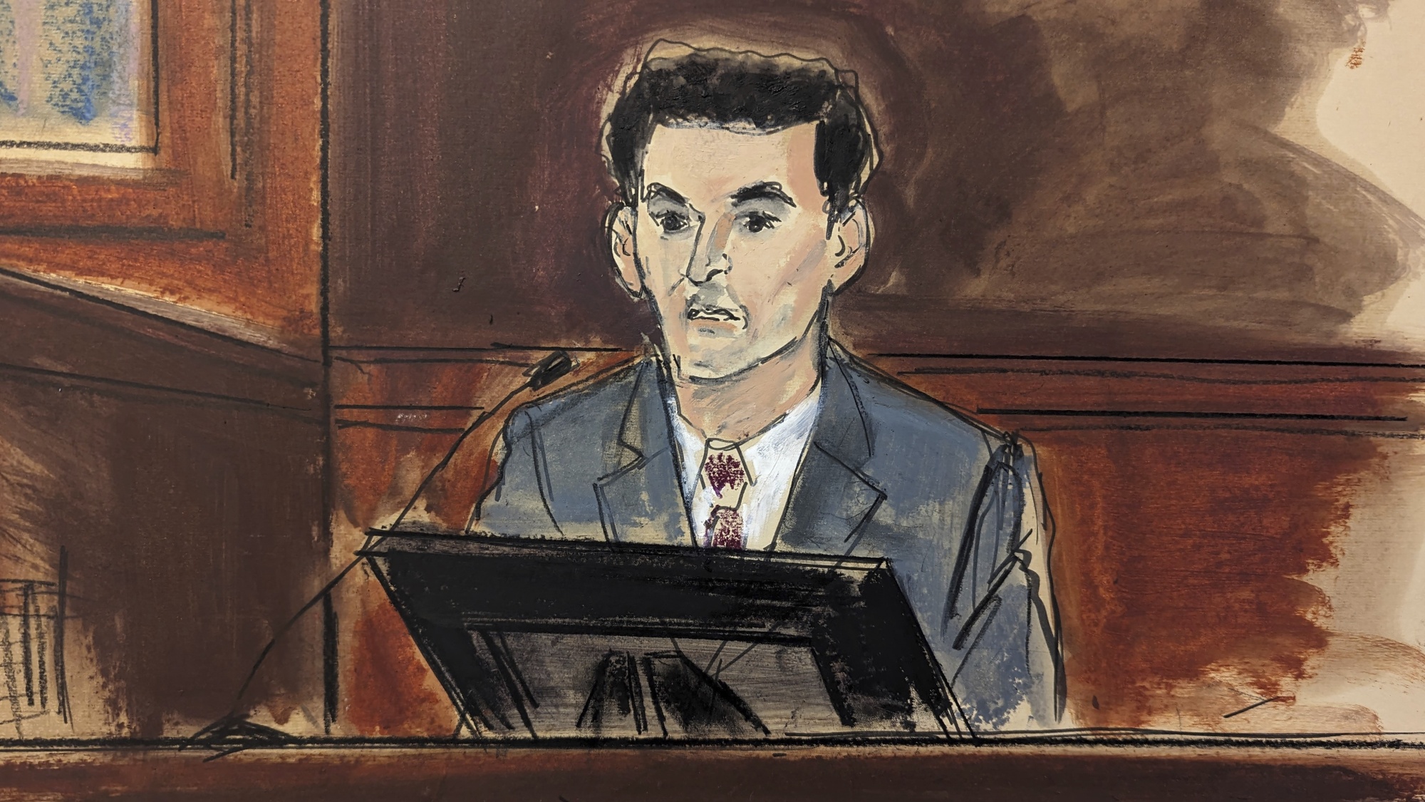 Sam Bankman-Fried testifies during his trial in Manhattan federal court on Oct. 26.