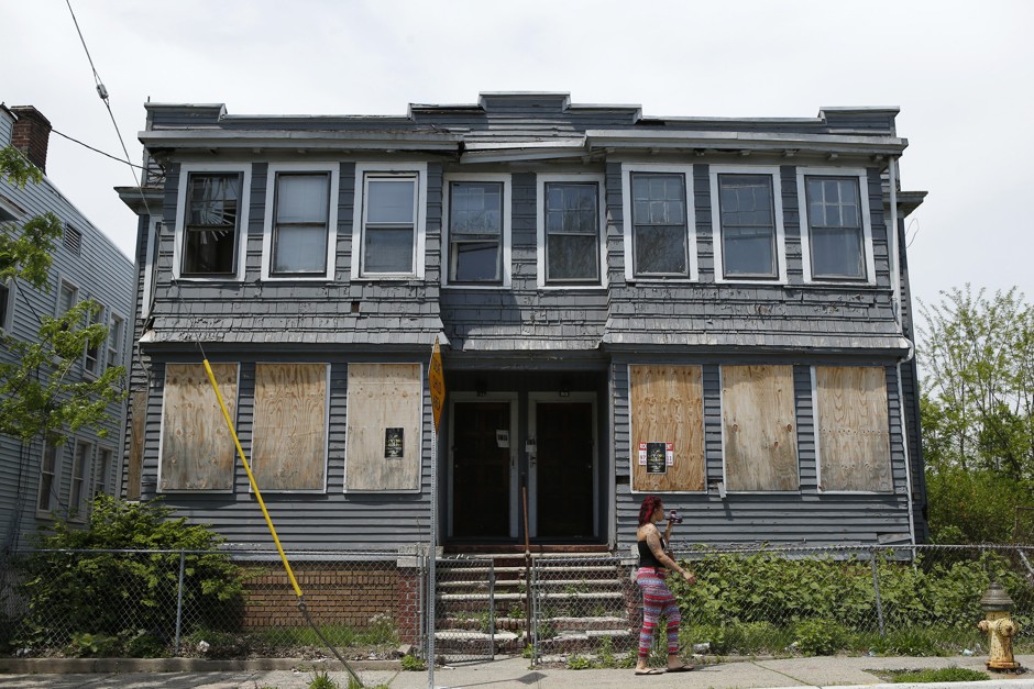 An abandoned building in Newark, New Jersey, where nearly 20,000 people are evicted a year.