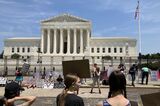 Protesters Dwindle at Supreme Court as Abortion Ruling Sinks In