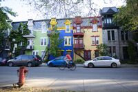 Triplexes in the Plateau-Mont-Royal neighborhood of Montreal.