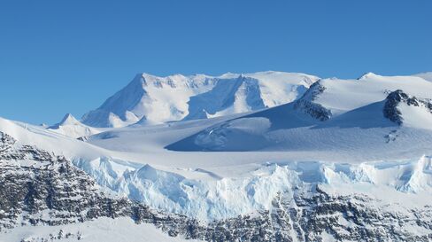 Ice on the Ellsworth Range in Antarctica