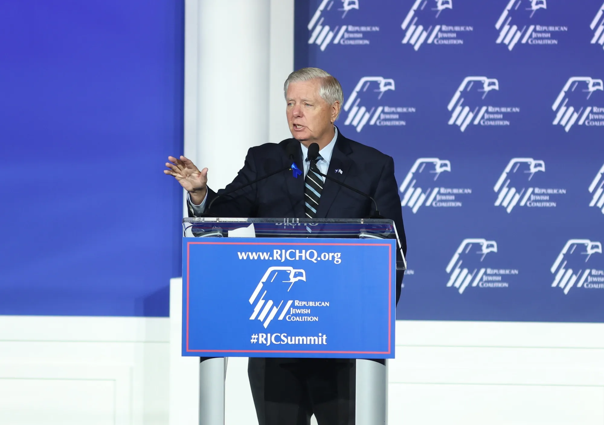 South Carolina’s Lindsey Graham at a Republican Jewish Coalition meeting in Las Vegas on Oct. 27.