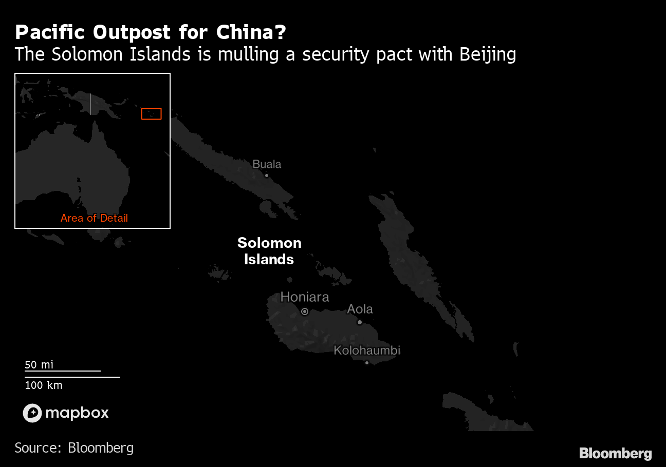 南太平洋安保に影響か 中国がソロモン諸島と協定検討 豪 ｎｚ警戒 Bloomberg