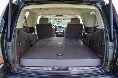 The seats in the Denali fold flat for crazy cargo space.