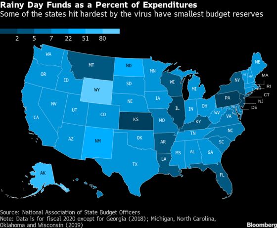 New York and New Jersey, Hit Hard by Virus, Among Least Prepared Fiscally