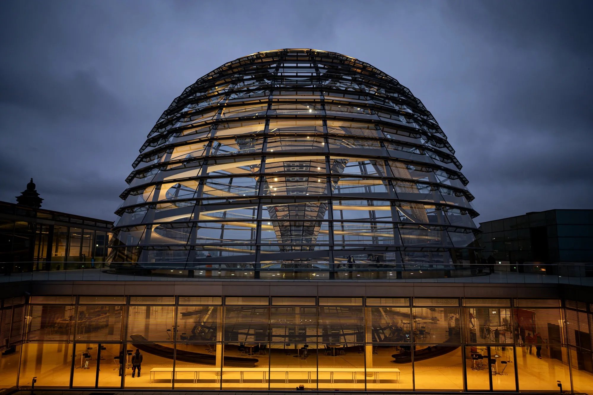 The dome of Germany’s&nbsp;Reichstag building.&nbsp;