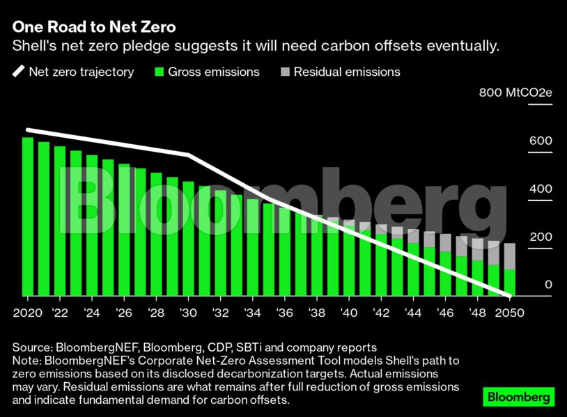 One Road to Net Zero | Shell's net zero pledge suggests it will need carbon offsets eventually.