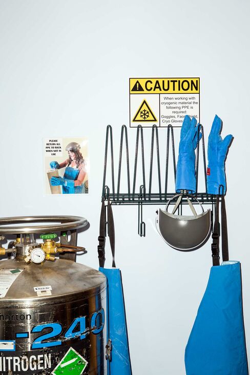 Personal protective equipment and procedures for use of liquid nitrogen.