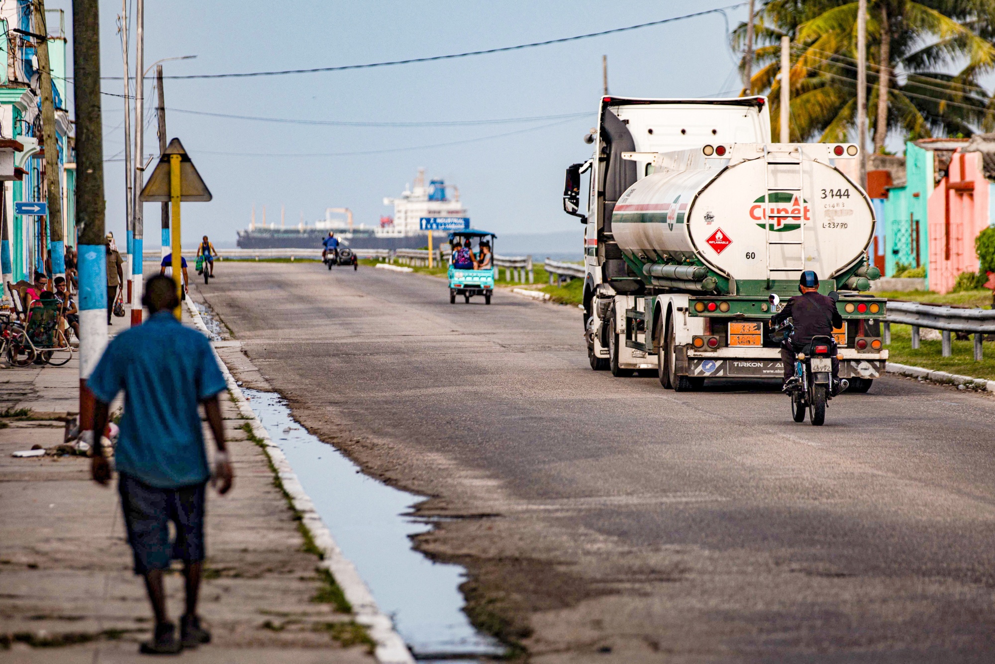 A tank truck drives on a street in Matanzas, Cuba on March 30, 2026. Source: AFP/Getty Images