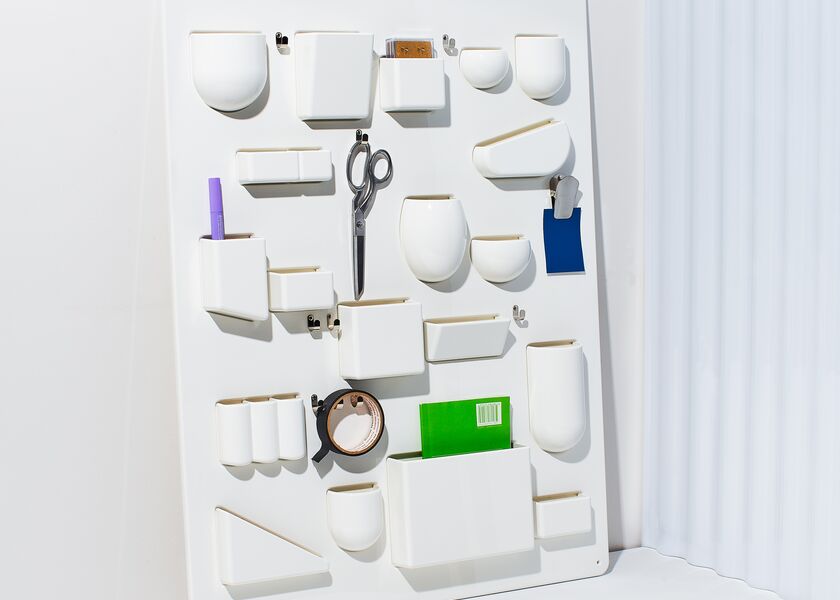 relates to A Midcentury Wall Organizer Puts Clutter on Creative Display