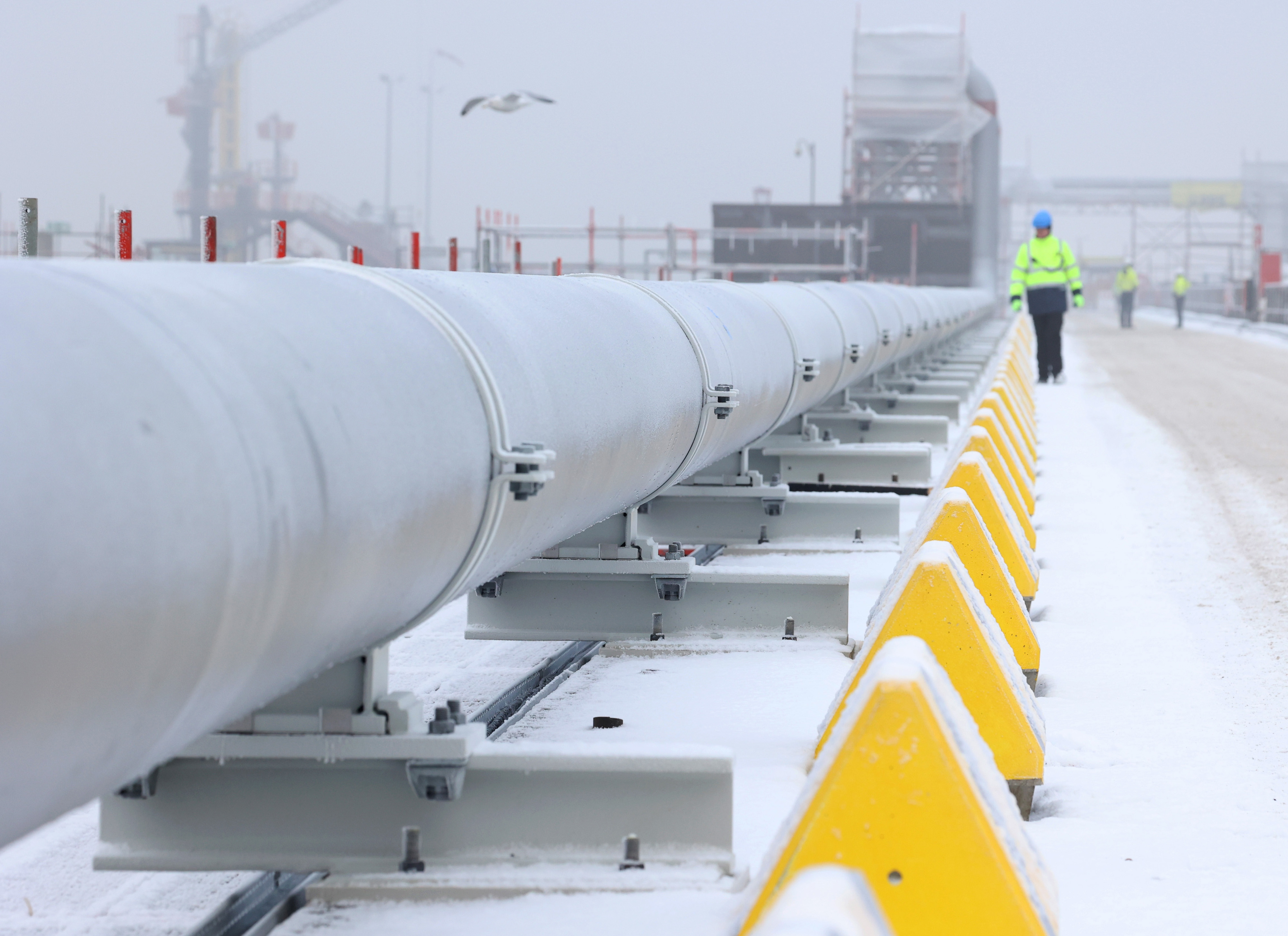 German Chancellor Olaf Scholz Opens The Uniper SE Wilhelmshaven LNG Terminal