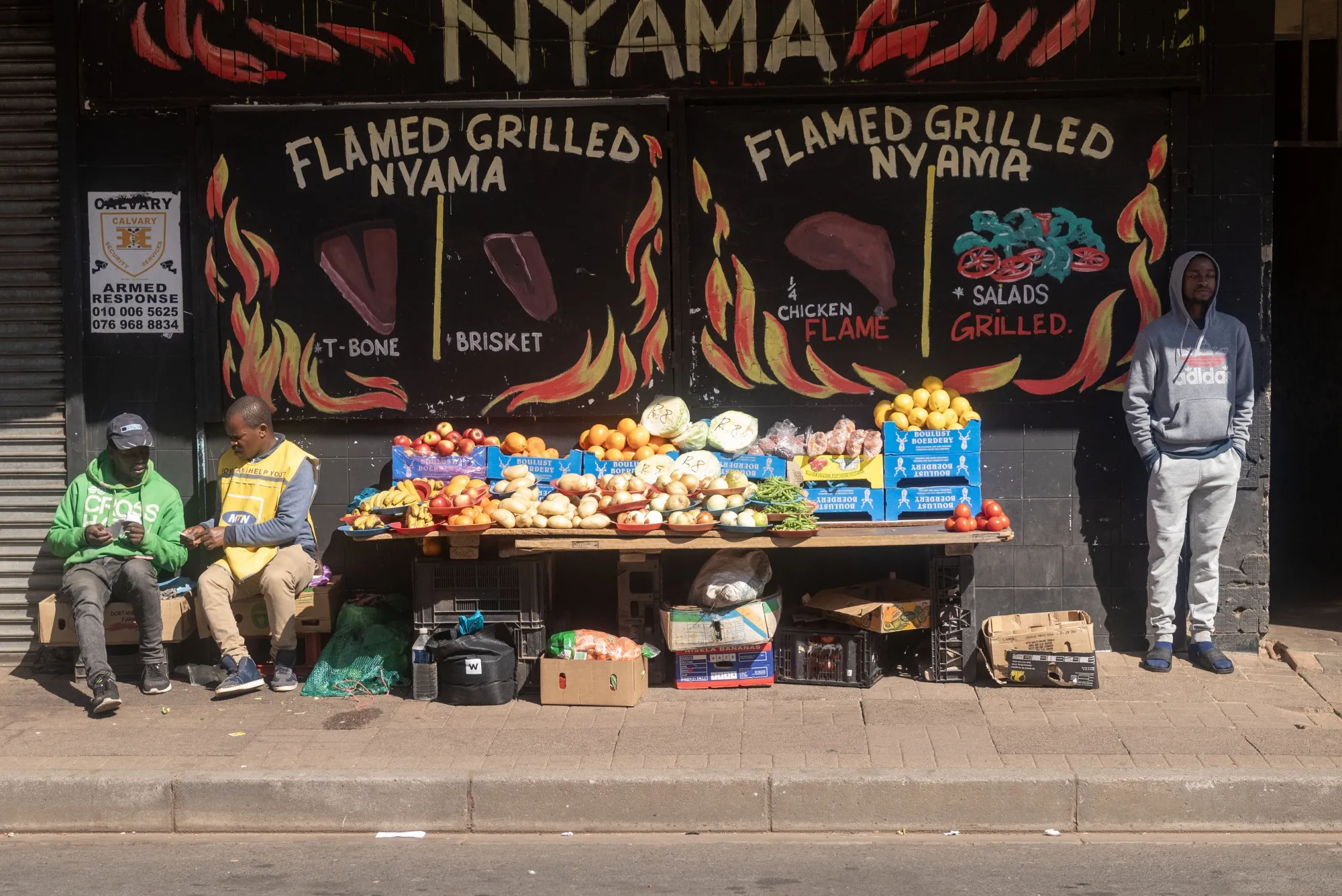 Street vendors in Johannesburg.