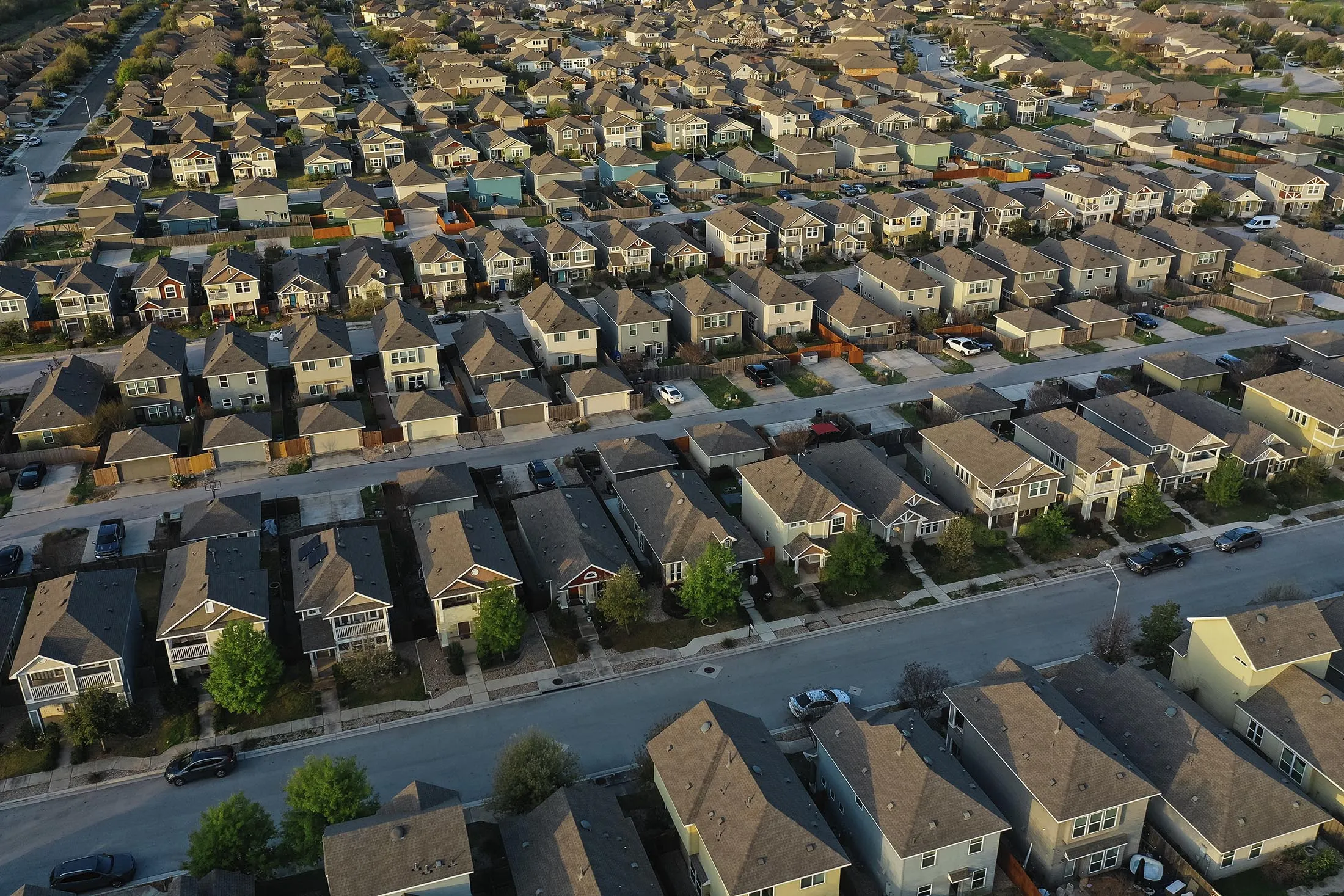 Single-family homes in&nbsp;San Marcos, Texas.