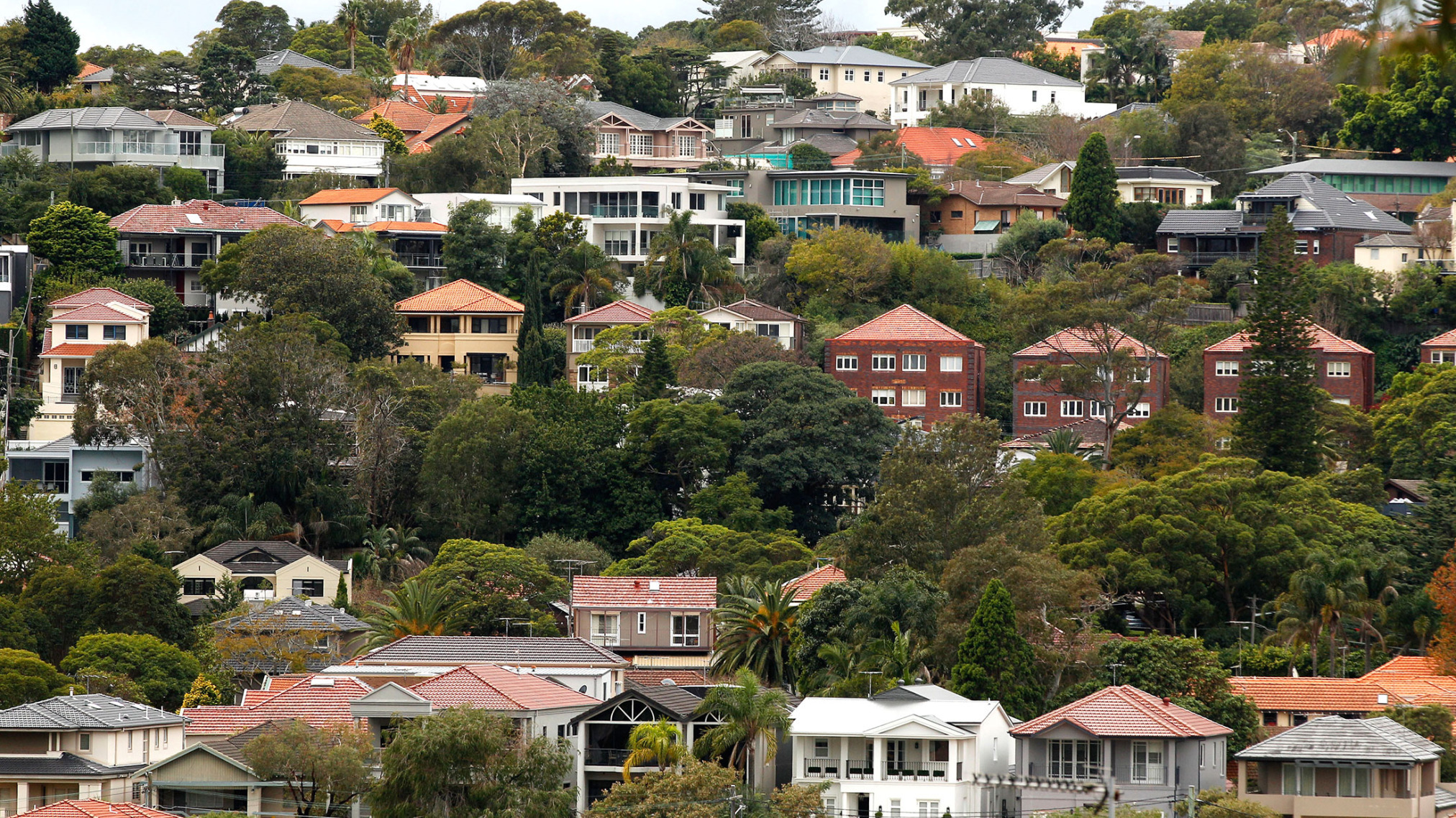 Houses in a suburb of Sydney, Australia.
