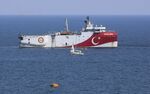 The Oruc Reis research vessel in the Mediterranean Sea in Sept.