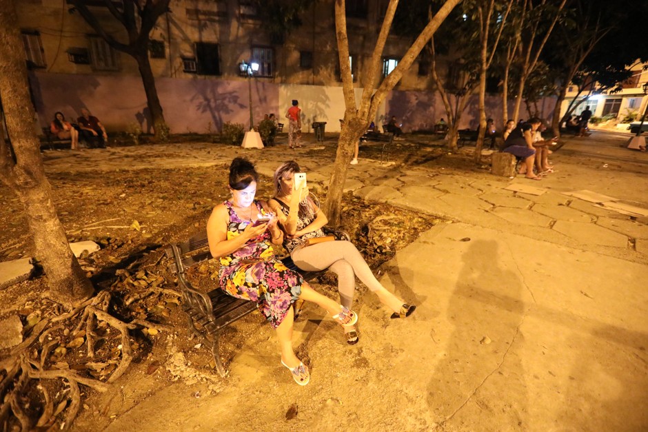 In 2014, the Cuban government opened 237 wi-fi hotspots for “public and social” use of the internet in parks and other public spaces. Access is expensive relative to Cuban salaries, but for many Havanans, the wi-fi is a lifeline to friends and family off the island.