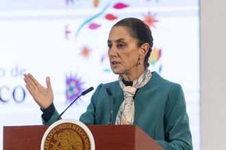 President Claudia Sheinbaum Holds First Press Briefing Following US Elections