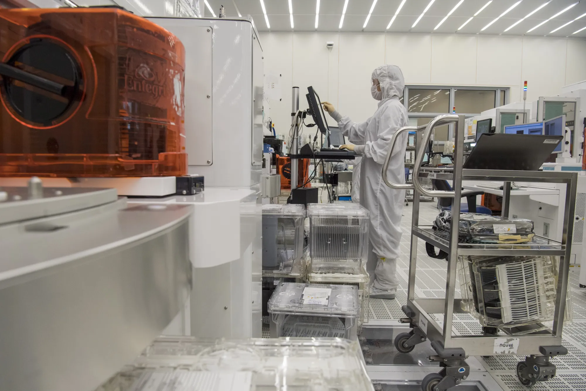 A technician&nbsp;at the Applied Materials Inc. facility in Santa Clara, California, US.